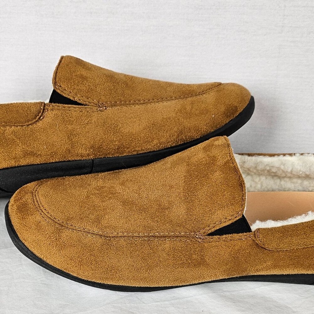 Dr Comfort Womens Slippers 11W Fleece Lined Nubuck Cozy House Shoes Gel Insert S - Picture 4 of 10